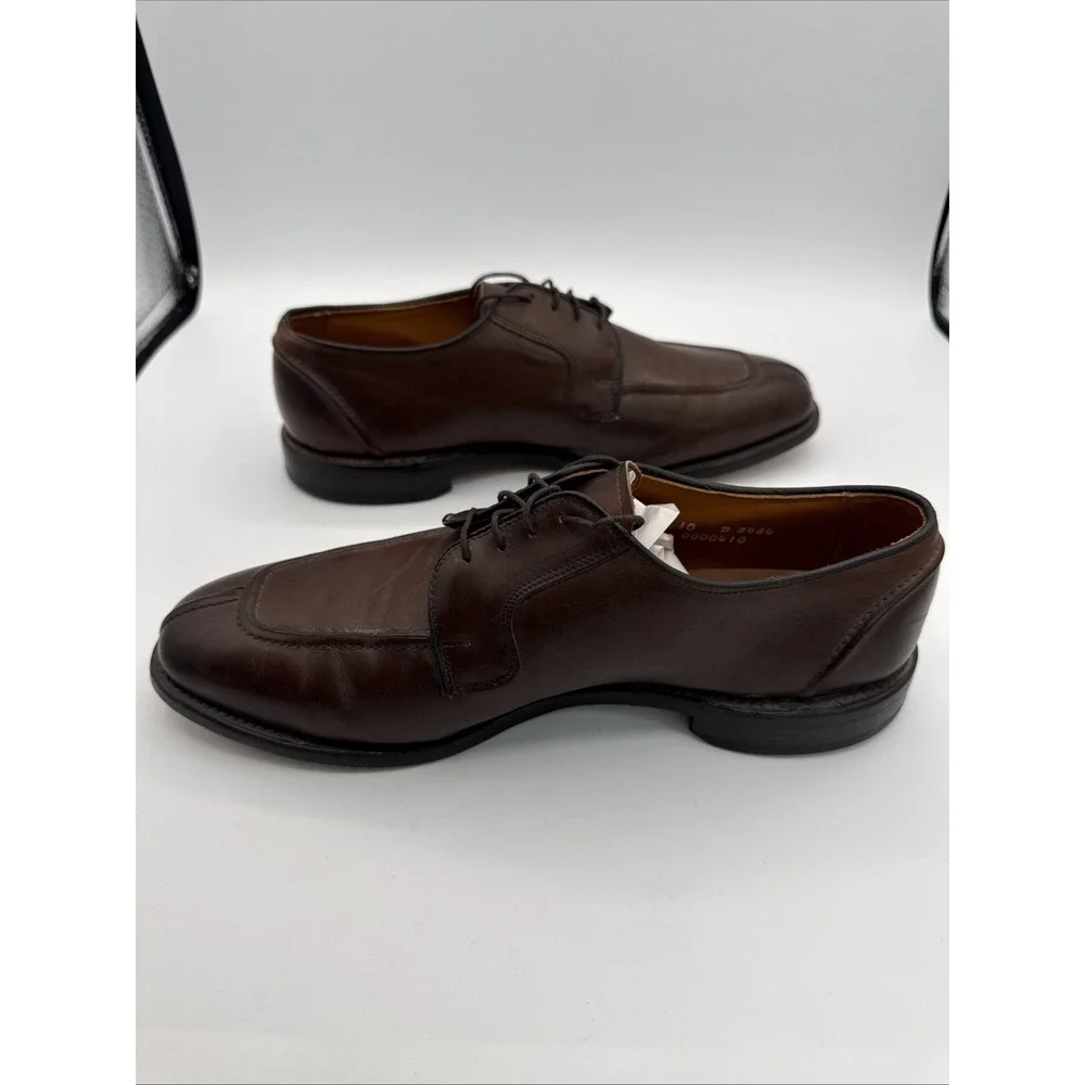 Allen Edmonds Shoes Mens 10 D Brown Leather Hancock Split Toe Blucher Derby 8464